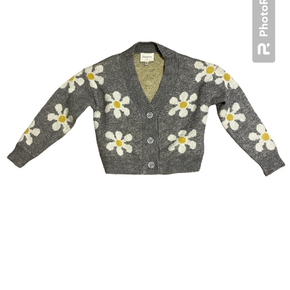Industry Daisy Crop Knit Cardigan Sweater NWOT Sz. S